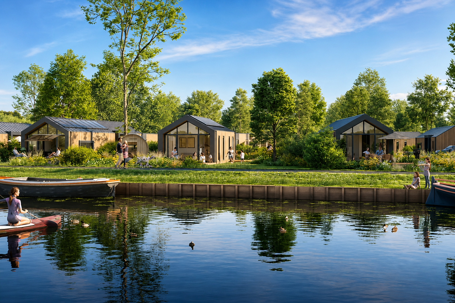 6-persoons Havenlodge — De Groningse Meren